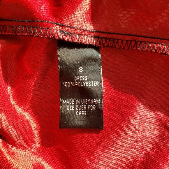 Alyx Cap-Sleeve Lace Overlay Midi Lined  Sheath Dress 8 - Picture 6 of 8